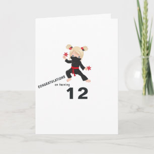 Cartão Saudação de aniversário tema Ninja