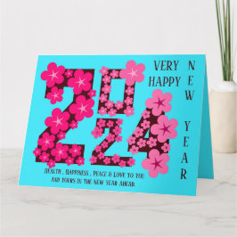 CARTÃO SAUDAÇÃO DE ANO NOVO DE 2024 DA IRMÃ