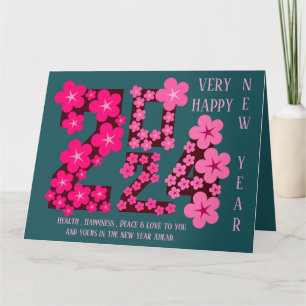 CARTÃO SAUDAÇÃO DE ANO NOVO DE 2024 DA IRMÃ