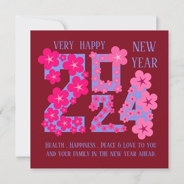 CARTÃO SAUDAÇÃO DE ANO NOVO DE 2024 PARA QUALQUER PESSOA (Frente)