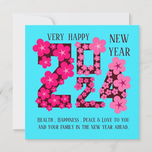 CARTÃO SAUDAÇÃO DE ANO NOVO DE 2024 PARA QUALQUER UM (Frente)