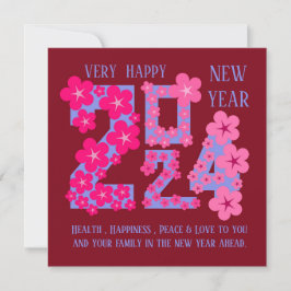CARTÃO SAUDAÇÃO DE ANO NOVO DE 2024 PARA QUALQUER UM