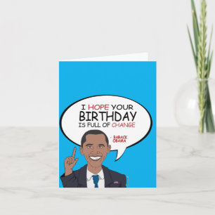 Cartão Saudação de Barack Obama - Feliz Aniversário