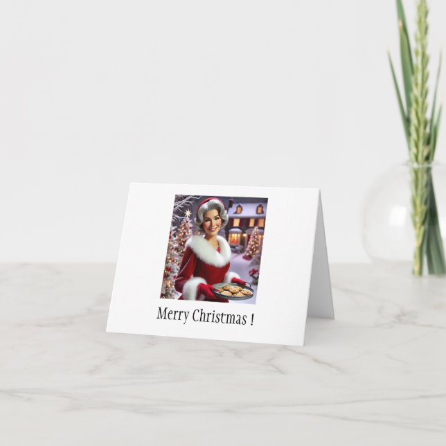 Cartão Saudação de Biscoito de Natal (Frente)