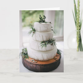 Cartão Saudação de Casamento de Estilo de Vida Simples do