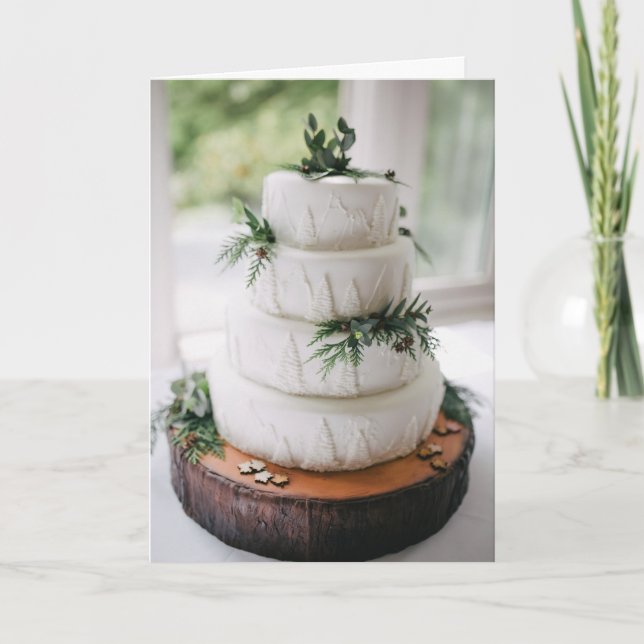 Cartão Saudação de Casamento de Estilo de Vida Simples do (Frente)