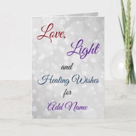 Cartão Saudação de desejos de cura