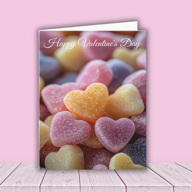 Cartão Saudação de Dia de os namorados de Candys em forma (Criador carregado)