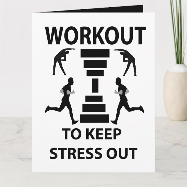 Cartão Saudação de Exercício de Fitness (Frente)
