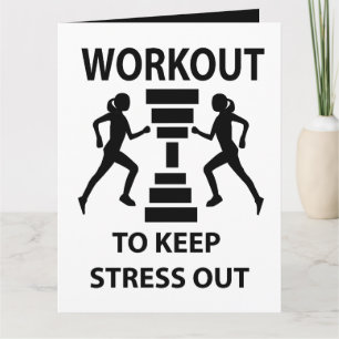Cartão Saudação de Exercício de Fitness
