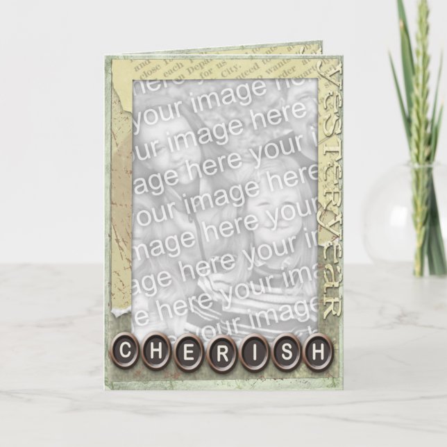 Cartão Saudação de Foto Heritage (Frente)