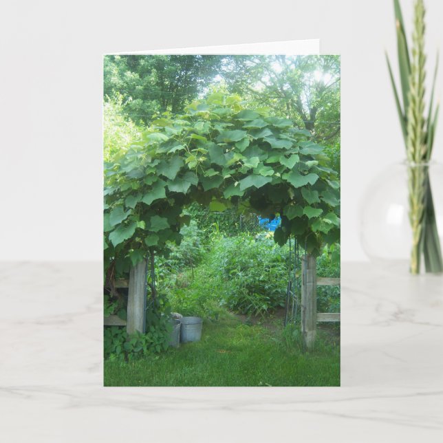 Cartão Saudação de Jardim (Frente)