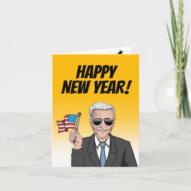 Cartão Saudação de Joe Biden (Frente)