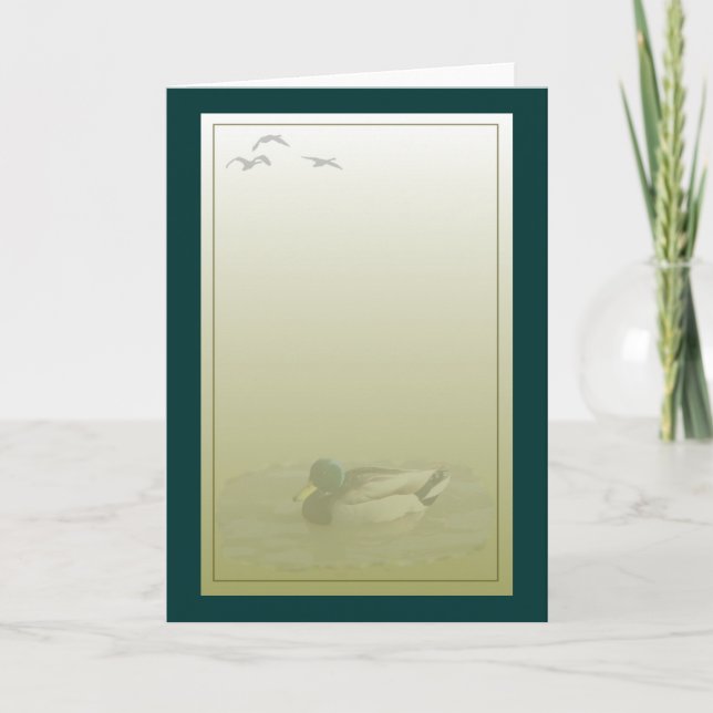 Cartão Saudação de Mallard Drake Duck (Frente)