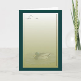 Cartão Saudação de Mallard Drake Duck