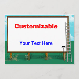 Cartão Saudação de outdoor - Personalizável, Vazio para t