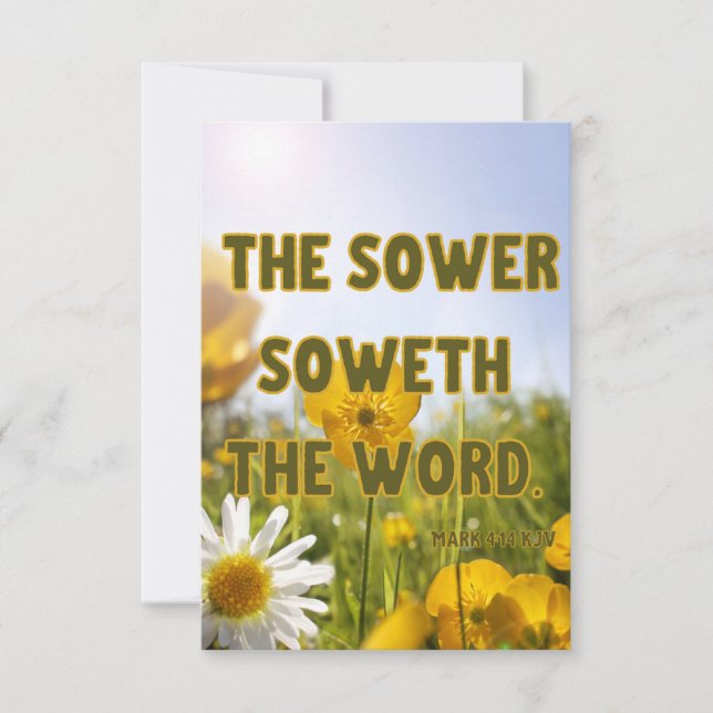 Cartão Saudação de Pic de Escritura de Escritura de Bíbli (Frente)