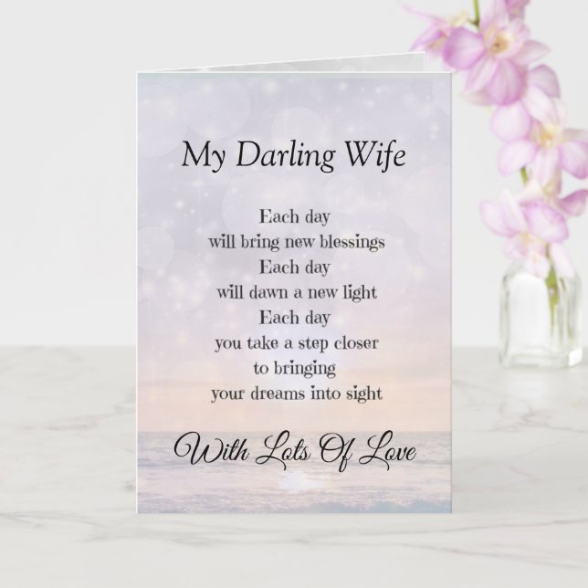 Cartão Saudação de Poema de Incentivo à Minha Querida Esp (Orquídea)