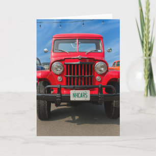 Cartão Saudação de Vazio de Carro Antiquado NH