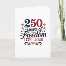 Cartão Saudação do 250º Aniversário da América