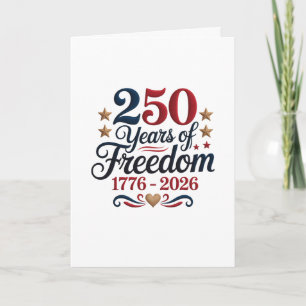 Cartão Saudação do 250º Aniversário da América
