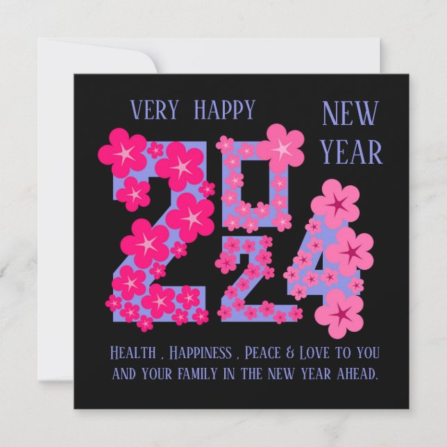 CARTÃO SAUDAÇÃO DO ANO NOVO DE 2024 PARA QUALQUER PESSOA (Frente)
