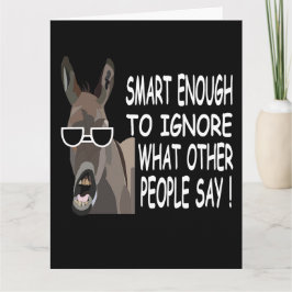 Cartão Saudação do Burro Inteligente e Legal