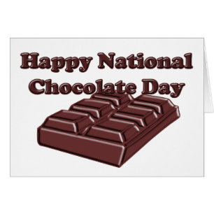 Cartão Saudação do Dia Nacional do Chocolate