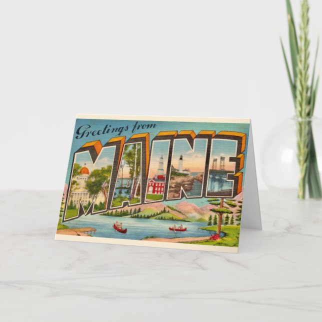 Cartão Saudação do Maine (Frente)