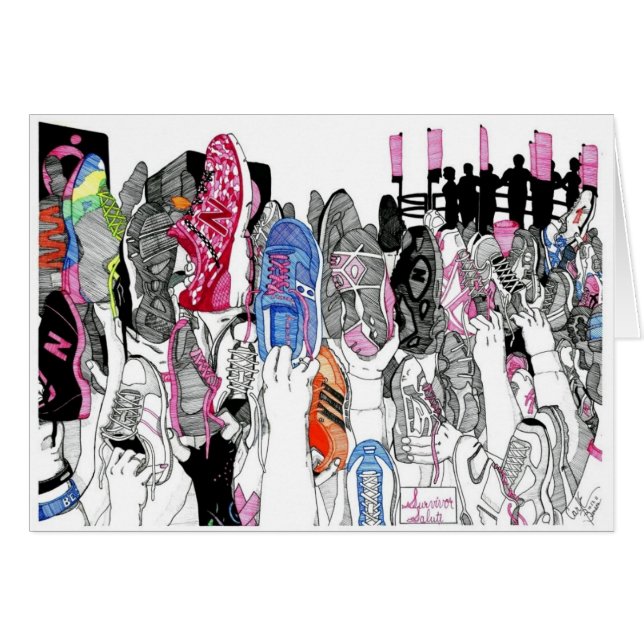 Cartão Saudação do sobrevivente (Frente Horizontal)