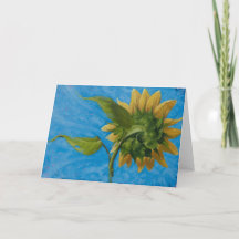 Saudação e Notecard de Vazio de girassol