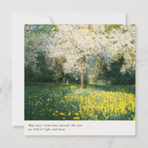 Saudação estética de flores de primavera sonhadora