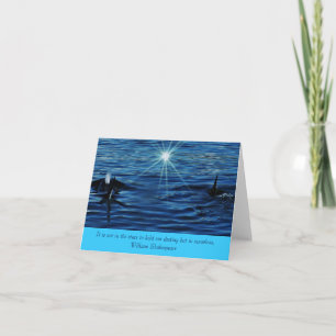 Cartão Saudação inspiradora do Mar de Starlight da Baleia