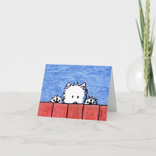 Cartão Saudação KiniArt Westie (Frente)
