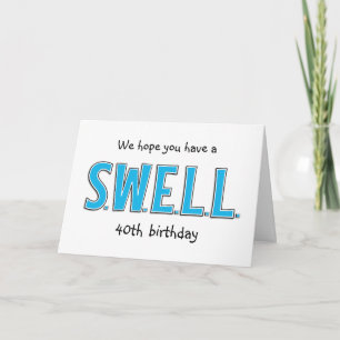Cartão Saudação Personalizada de 40º Aniversário Enca