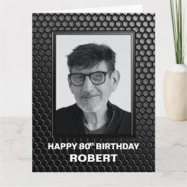 Cartão Saudação Personalizada de Foto de Aniversário do 8