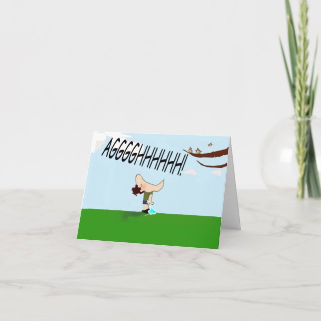 Cartão Saudação Personalizada do Cartoon Pandêmico Engraç (Frente)