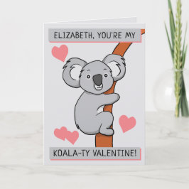 Cartão Saudação Personalizada do Namorados Koala-ty