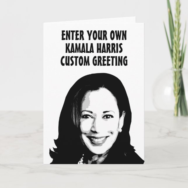 Cartão Saudação Personalizada Kamala Harris (Frente)