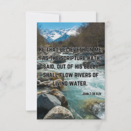 Cartão Saudação Pic de Escritura de Bíblia do John 7:38 K