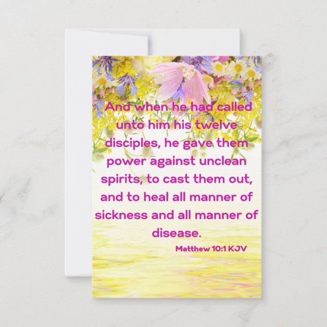 Cartão Saudação Pic de Escritura de Bíblia do Matthew 10: (Frente)