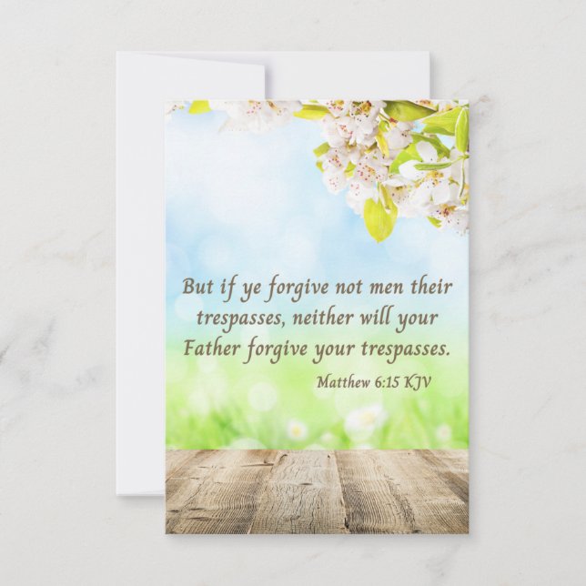 Cartão Saudação Pic de Escritura de Bíblia do Matthew 6:1 (Frente)