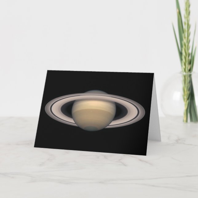 Cartão Saudação Saturno - Presente astronômico e c (Frente)
