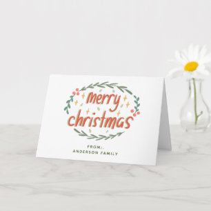 Cartão Saudação Simples de Feliz Natal