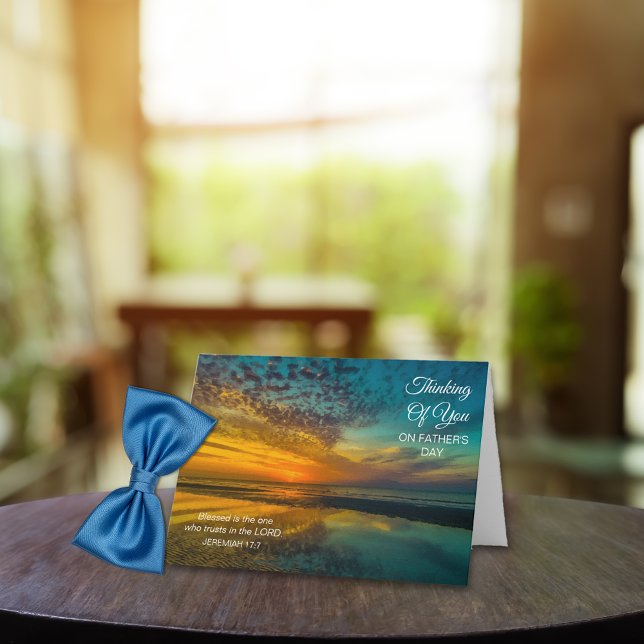 Cartão Saudação Sunset dia de os pais Beach Ocean (Criador carregado)