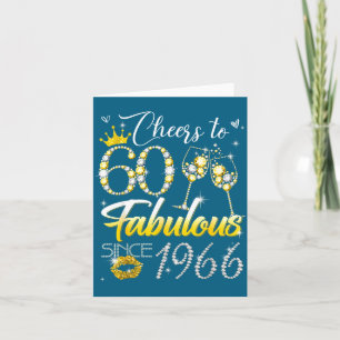 Cartão Saudações aos 60 fabulosos desde 1966 60º aniversá