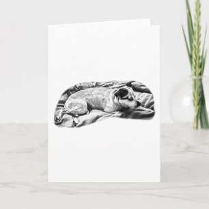 Cartão Saudações calorosas de um cachorro vigilante