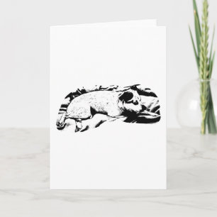 Cartão Saudações calorosas de um cachorro vigilante