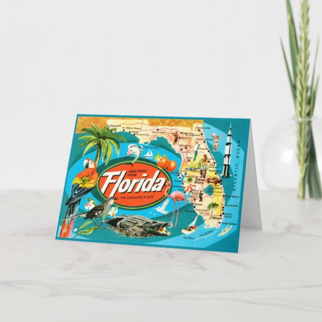 Cartão Saudações clássicas do século do Médio da Flórida (Frente)