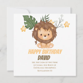 Cartão Saudações Cristãs Leão de Judá Apocalipse 5:5